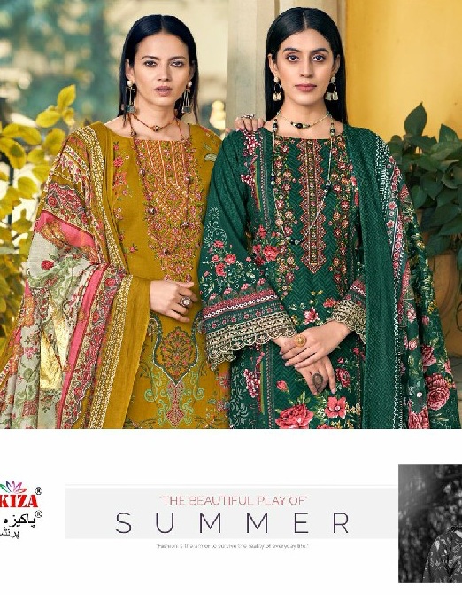 Pakiza Taiyyeba Vol-52 Wholesale Kashmiri Neck Work Dress Material