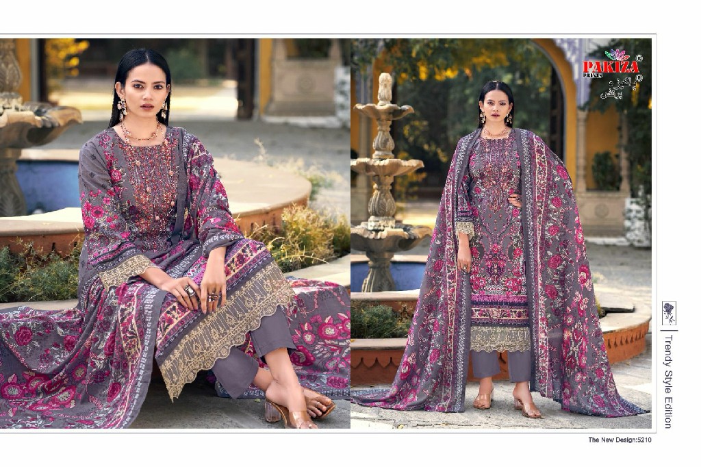 Pakiza Taiyyeba Vol-52 Wholesale Kashmiri Neck Work Dress Material