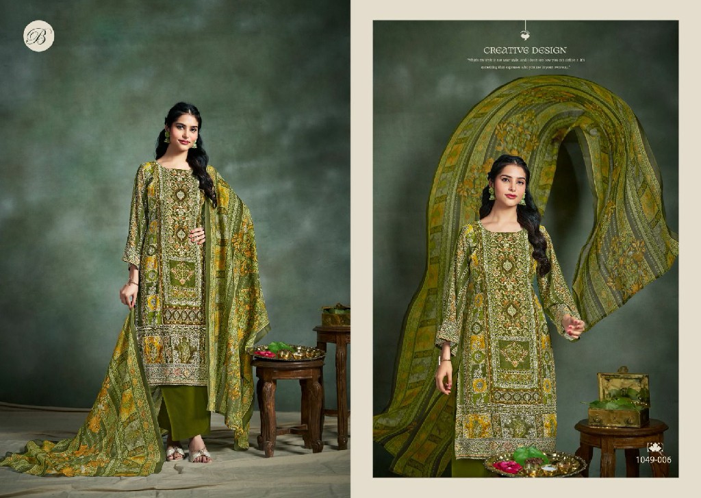 Belliza Suhana Wholesale Pure Viscose Reyon With Handwork Dress Material