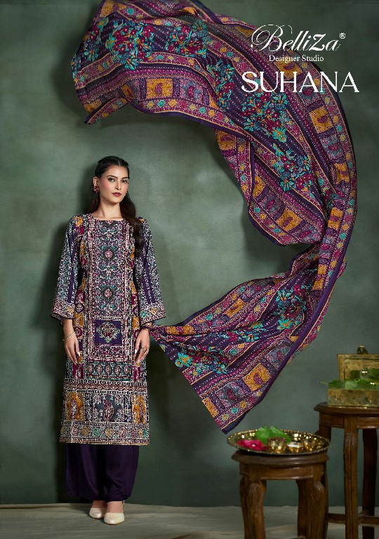 Belliza Suhana Wholesale Pure Viscose Reyon With Handwork Dress Material