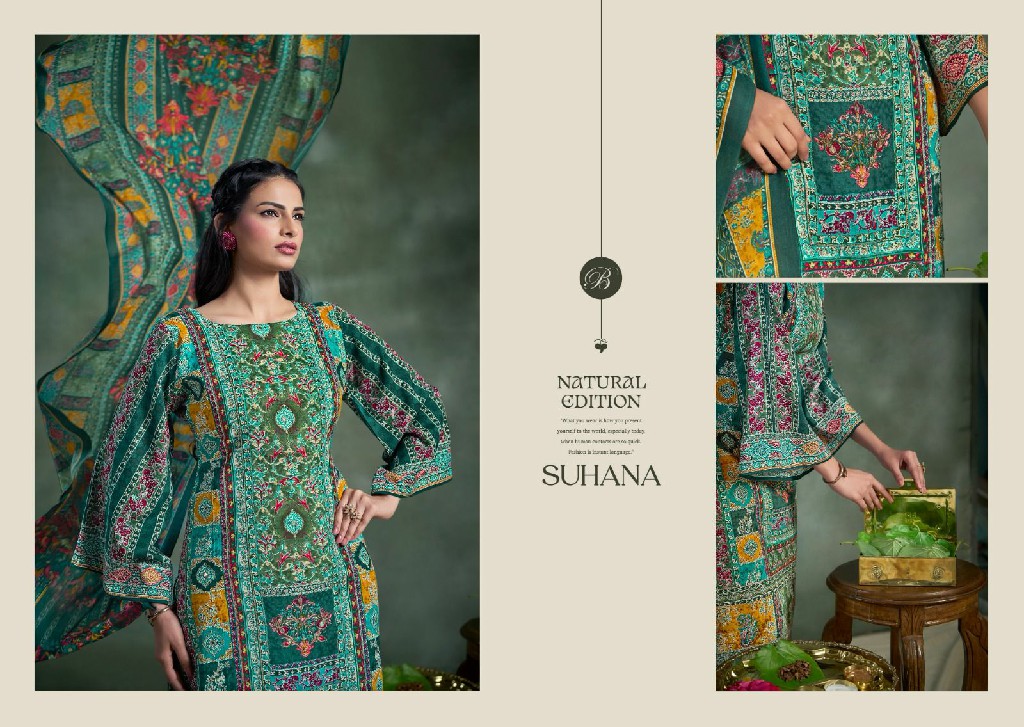 Belliza Suhana Wholesale Pure Viscose Reyon With Handwork Dress Material