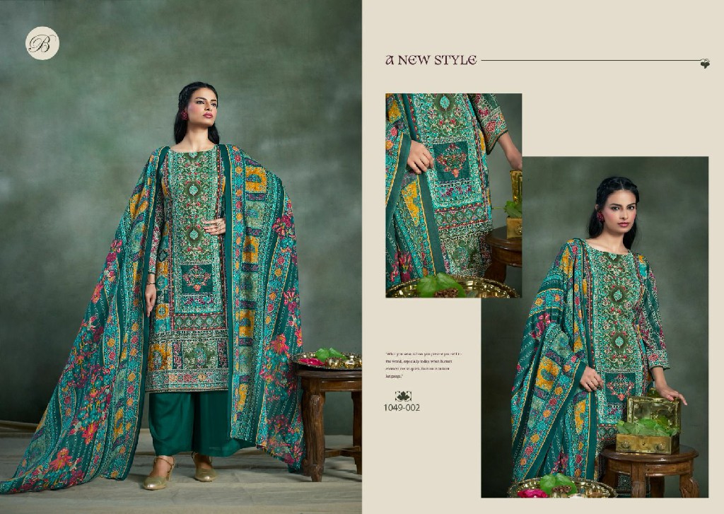 Belliza Suhana Wholesale Pure Viscose Reyon With Handwork Dress Material
