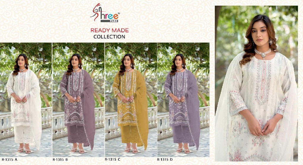 Shree Fabs R-1315 Wholesale Readymade Indian Pakistani Salwar Suits