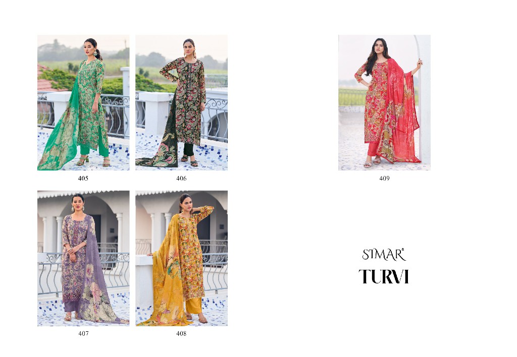 Glossy Simar Turvi Wholesale Viscose Lining Digital With Embroidery Work Salwar Suits