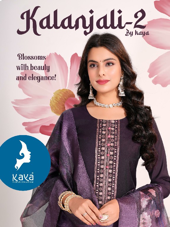 Kaya Kalanjali Vol-2 Wholesale 3 Piece A-Line Cut Readymade Suits