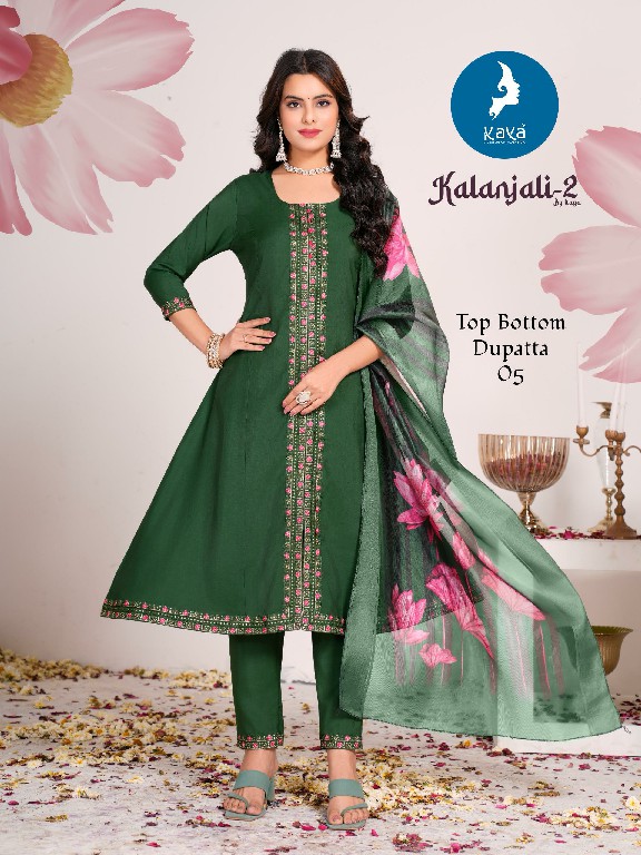 Kaya Kalanjali Vol-2 Wholesale 3 Piece A-Line Cut Readymade Suits