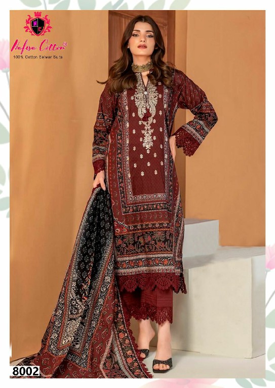 NAFISA COTTON ESRA KARACHI SUITS VOL 8 PAKISTANI CASUAL WEAR UNSTITCH SALAWAR KAMEEZ