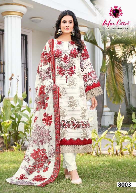 NAFISA COTTON ESRA KARACHI SUITS VOL 8 PAKISTANI CASUAL WEAR UNSTITCH SALAWAR KAMEEZ