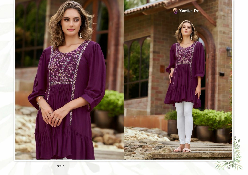 Vamika Rang Mahal Vol-3 Wholesale Heavy Rinkle Reyon Short Tops