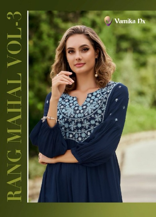 Vamika Rang Mahal Vol-3 Wholesale Heavy Rinkle Reyon Short Tops