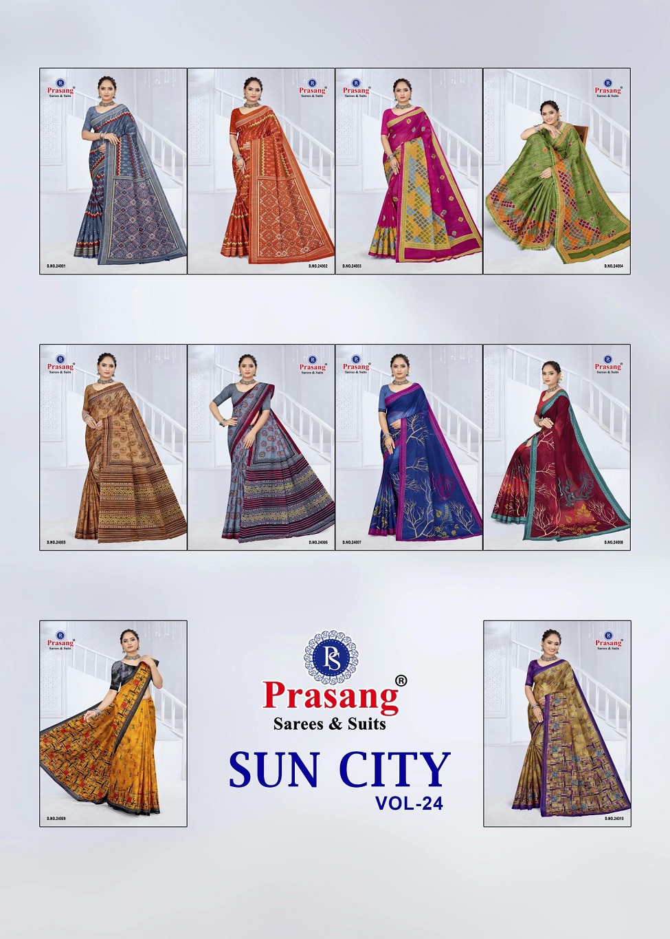 Prasang Sun City Vol-24 Wholesale Pure Cotton Printed Dress Material