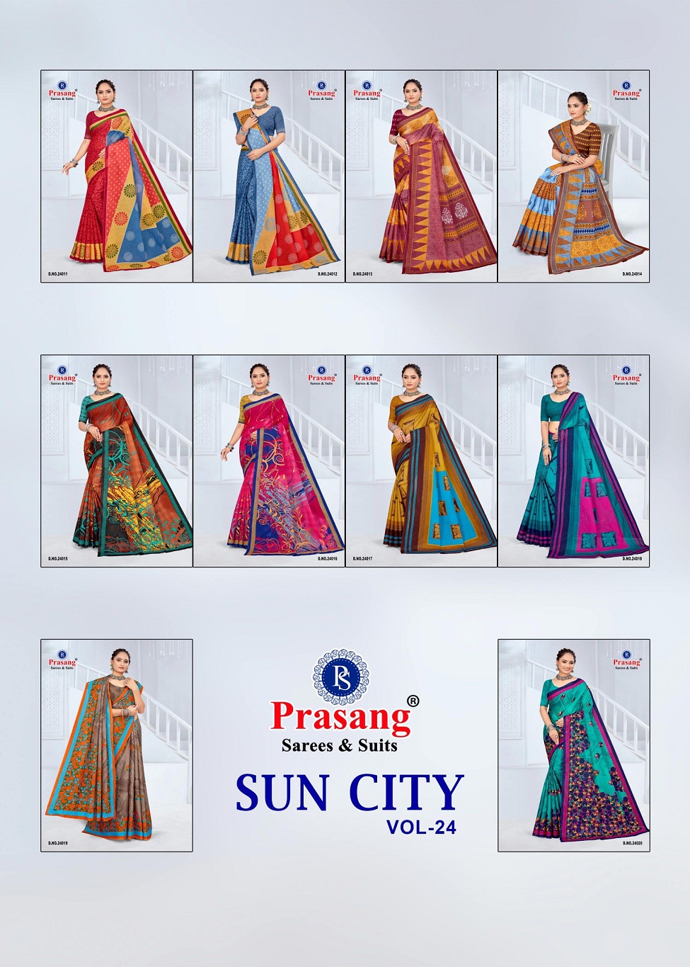 Prasang Sun City Vol-24 Wholesale Pure Cotton Printed Dress Material