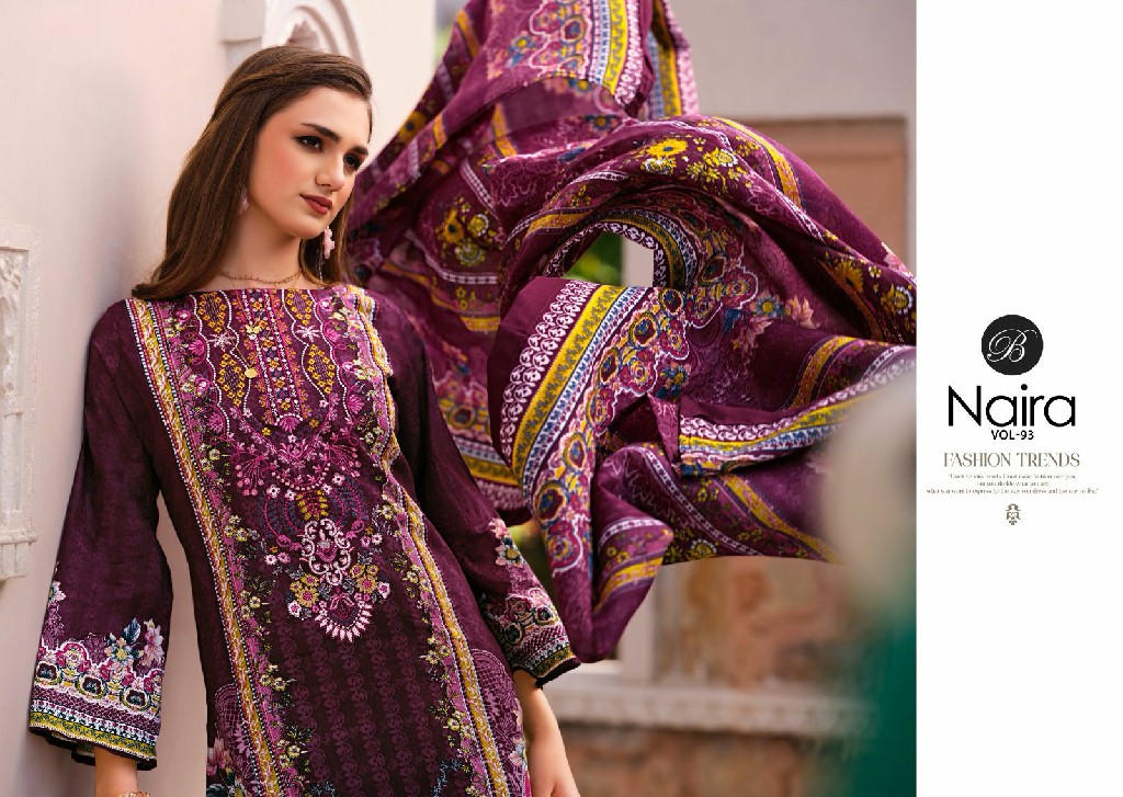 belliza designer naira vol 93 cotton comfortable pakistani dress material