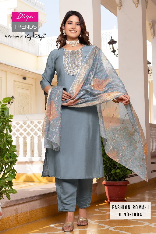 fashion roma 1 by diya trends readymade plus size elegant style suit for ladies