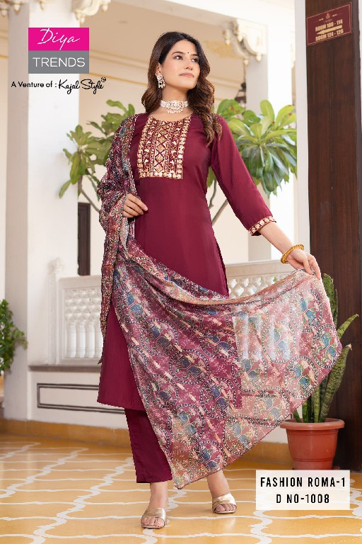 fashion roma 1 by diya trends readymade plus size elegant style suit for ladies