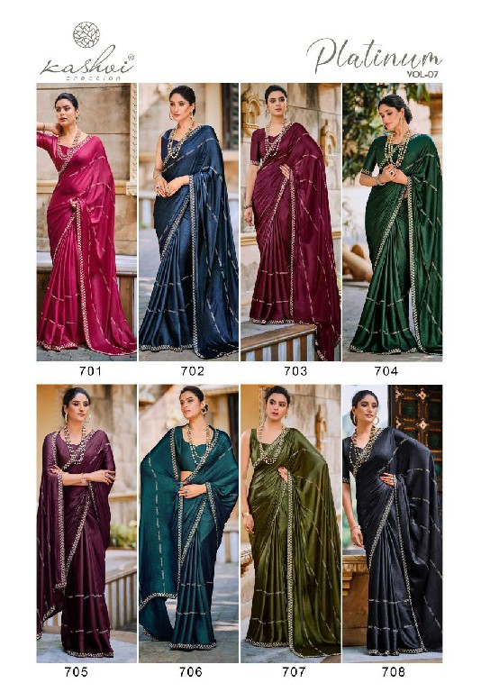 platinum vol 7 by kashvi creation silk shop trendy printed saree