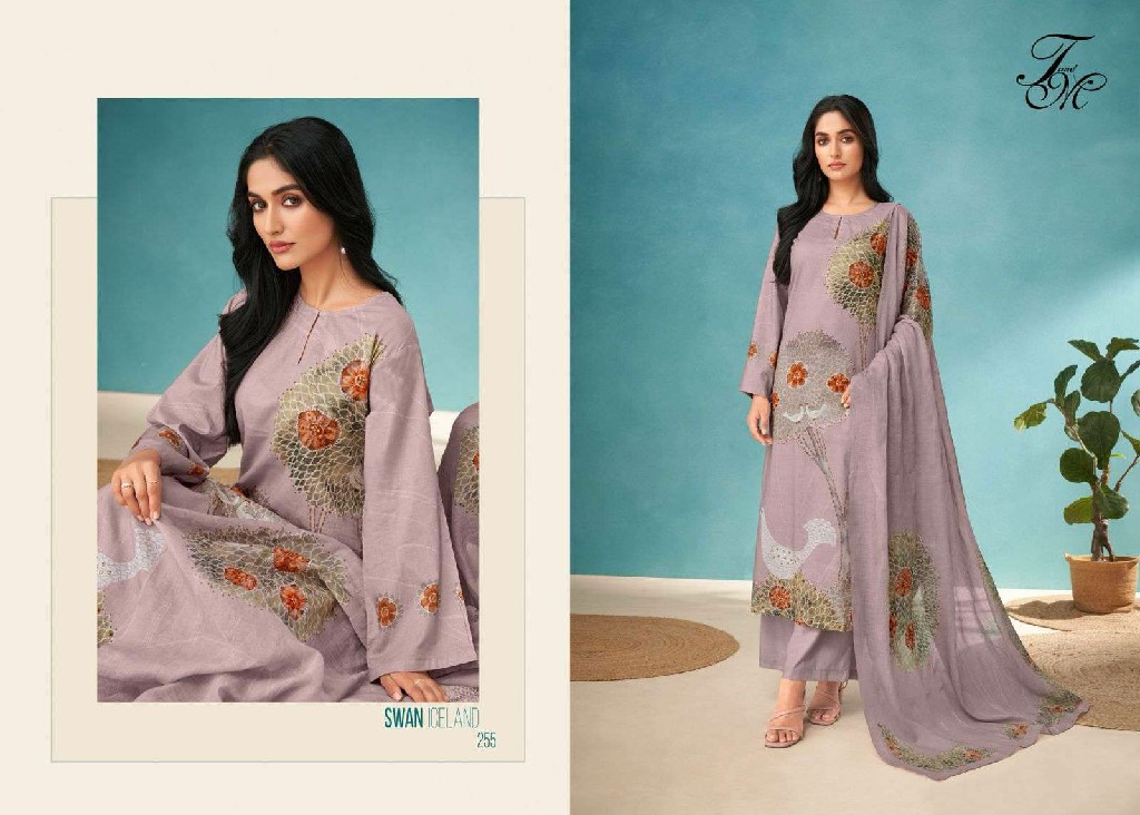 T And M Swan Iceland Wholesale Pure Dhakamal With Hand Work Salwar Suits