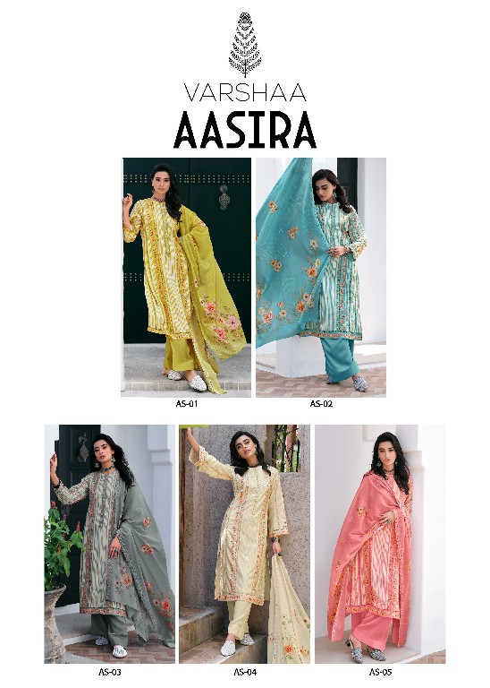 Varshaa Aasira Wholesale Cotton Digitally With Embroidery Salwar Suits