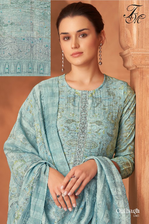 T And M Gulbagh Wholesale Pure Linen With Hand Work Salwar Suits