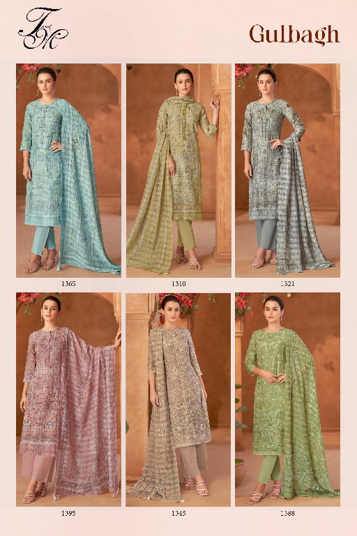 T And M Gulbagh Wholesale Pure Linen With Hand Work Salwar Suits