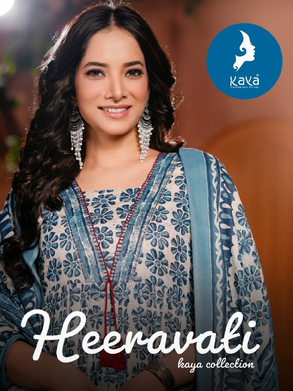 Kaya Heeravati Wholesale Cotton Print Flair Top With Pant And Dupatta