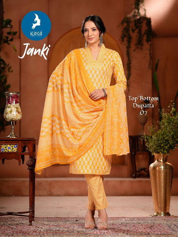 Kaya Janki Wholesale Cotton Print Readymade 3 Piece Salwar Suits