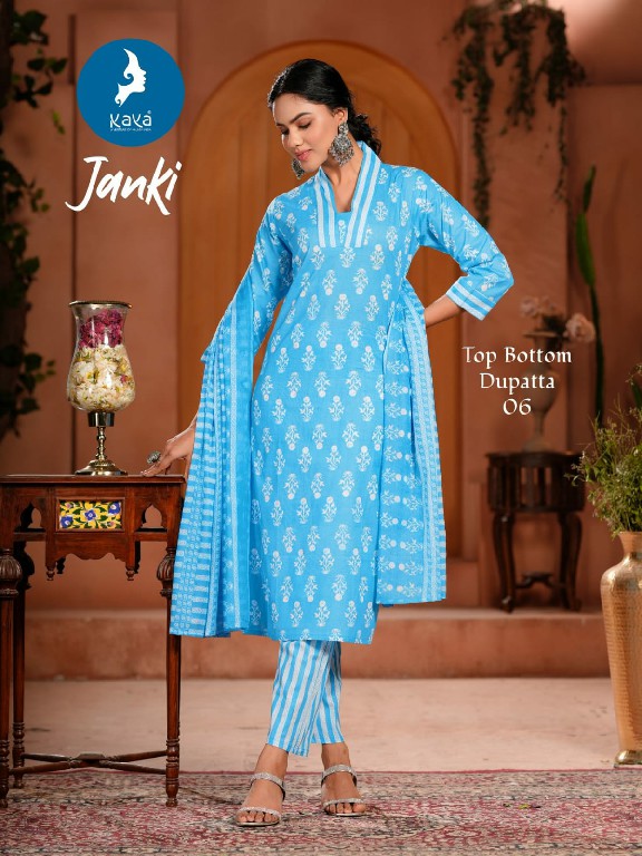 Kaya Janki Wholesale Cotton Print Readymade 3 Piece Salwar Suits