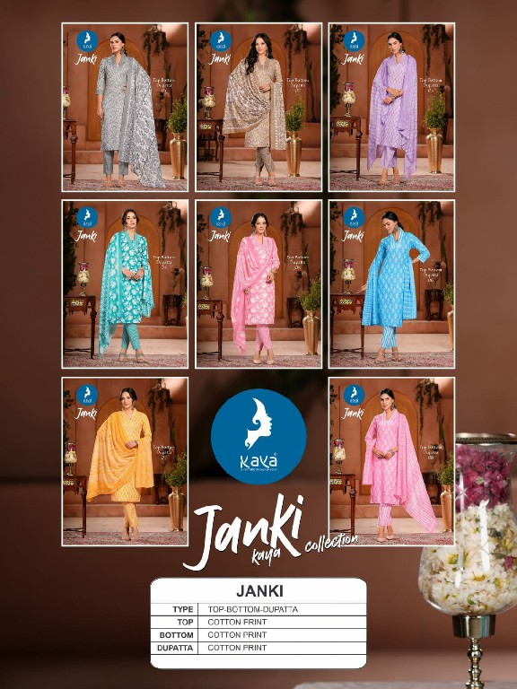 Kaya Janki Wholesale Cotton Print Readymade 3 Piece Salwar Suits