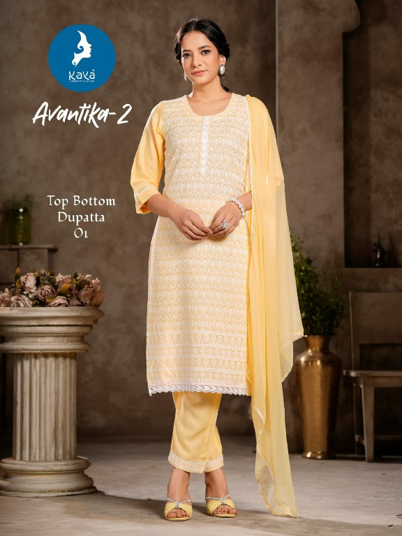 Kaya Avantika Vol-2 Wholesale Readymade 3 Piece Salwar Suits