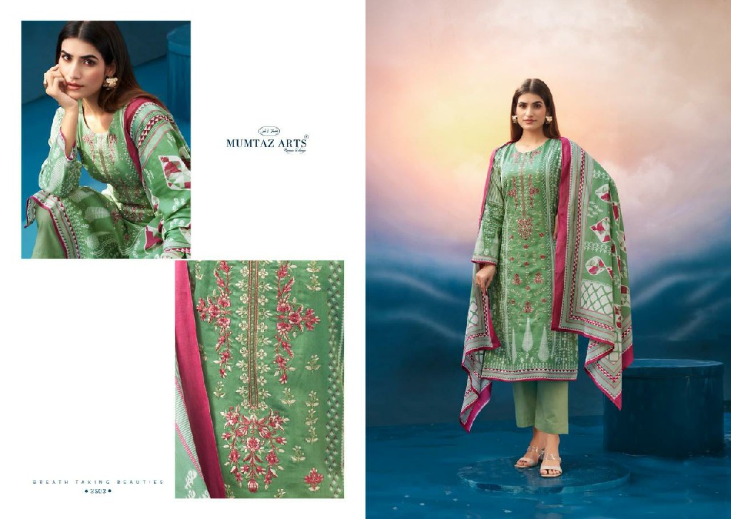 Mumtaz Arts Noor E Jahan Wholesale Pure Jam Satin With Embroidery Dress Material