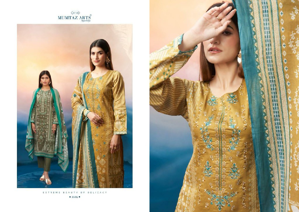 Mumtaz Arts Noor E Jahan Wholesale Pure Jam Satin With Embroidery Dress Material