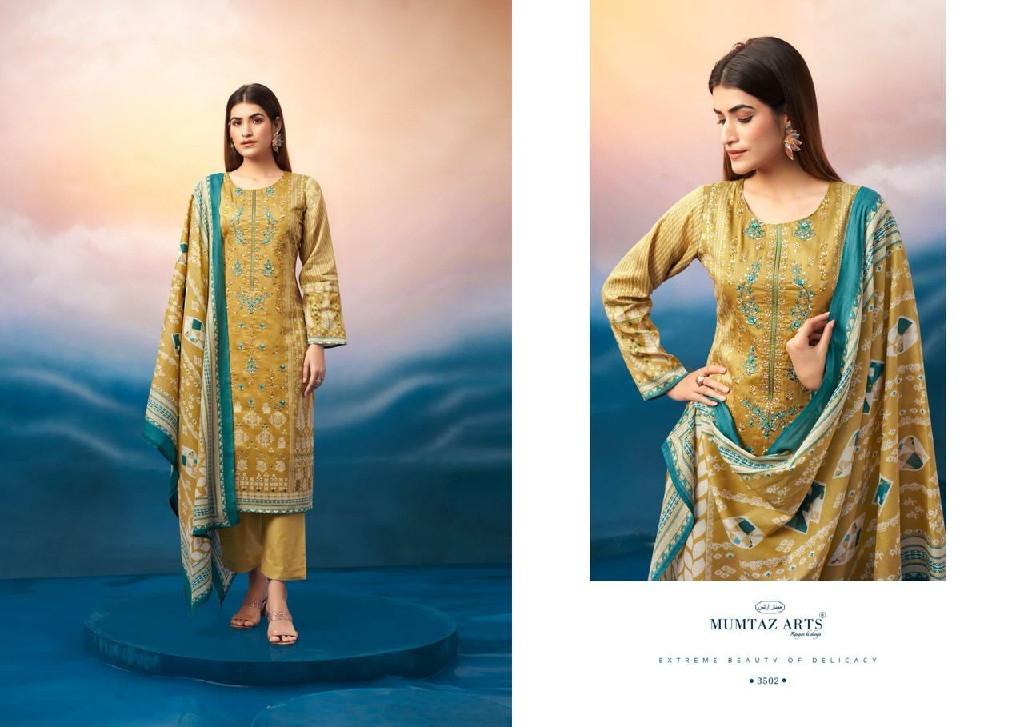 Mumtaz Arts Noor E Jahan Wholesale Pure Jam Satin With Embroidery Dress Material