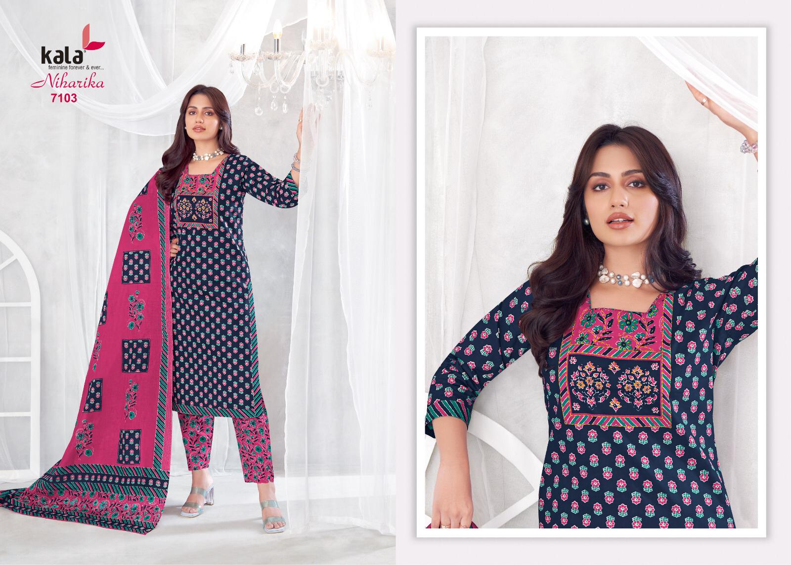 Kala By Tarika Creation Niharika Vol-4 Wholesale Heavy Cotton Printed Dress Material
