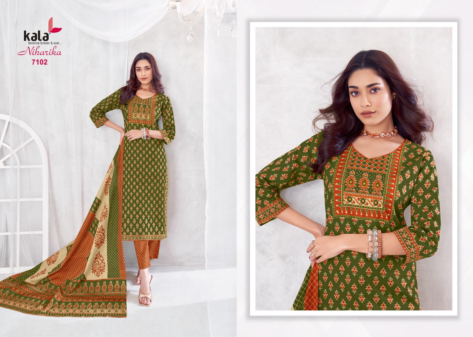 Kala By Tarika Creation Niharika Vol-4 Wholesale Heavy Cotton Printed Dress Material