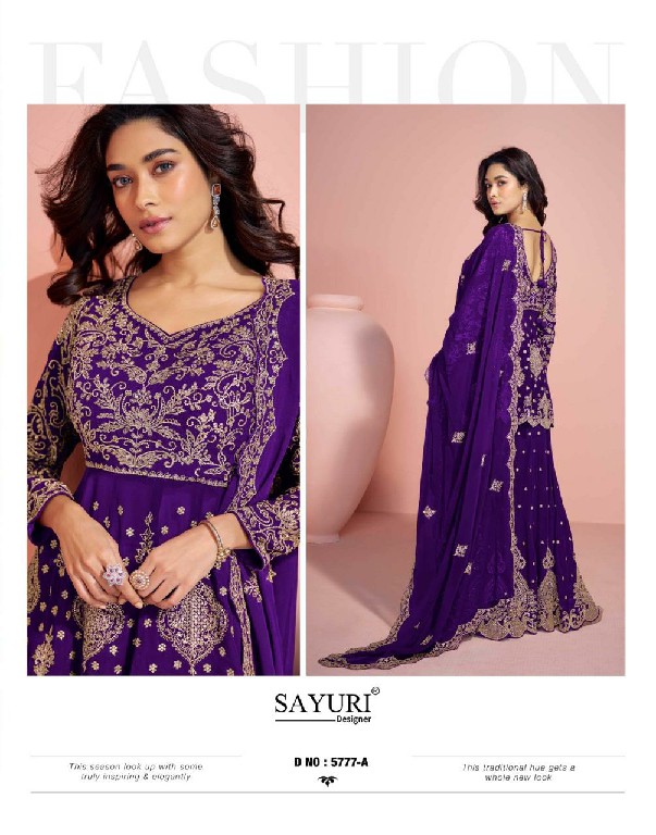sayuri designer veera fully stitch georgette traditional plazzo suit for festivals