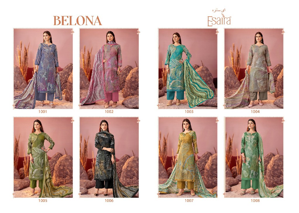 belona Esaira By esta design cotton cambric unique colours suit for ladies