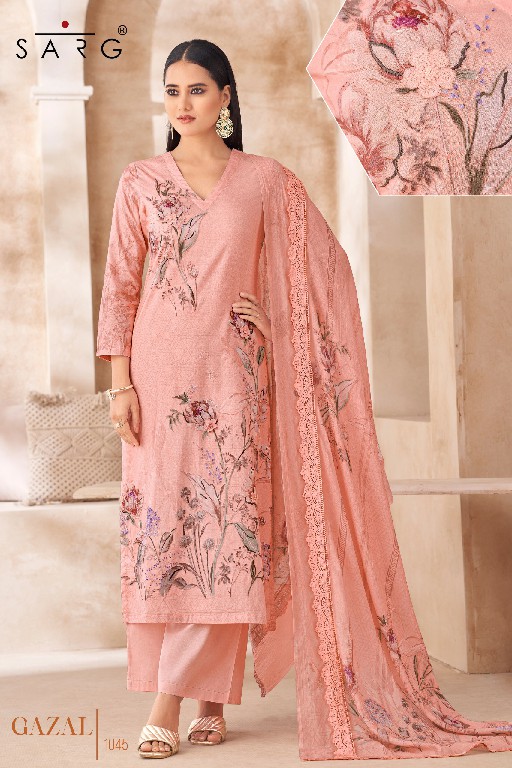 Sarg Gazal Wholesale Pure Cotton With Hand Work Salwar Kameez
