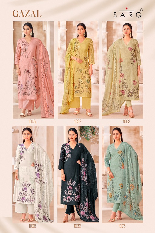 Sarg Gazal Wholesale Pure Cotton With Hand Work Salwar Kameez