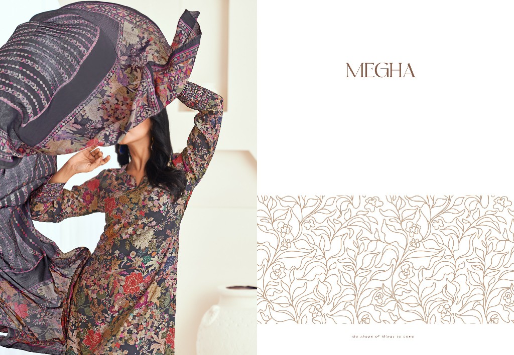 Glossy Simar Megha Wholesale Model Muslin With Handwork Salwar Suits