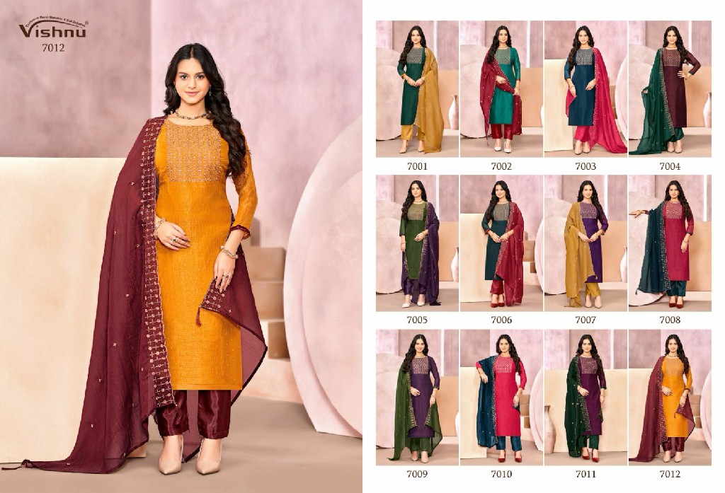 Vishnu Rihaana Wholesale Crunchy Blooming Work Dress Material