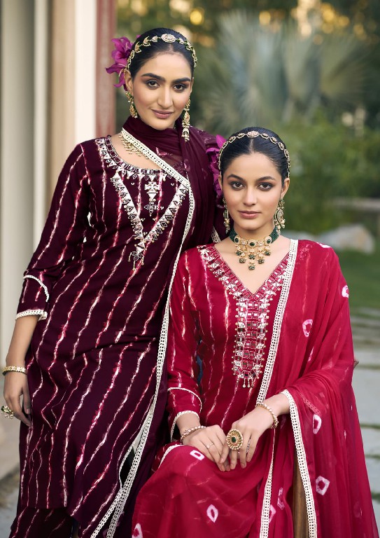 Karissa Lizaa Wholesale Pure Reyon Kurti With Pant And Dupatta