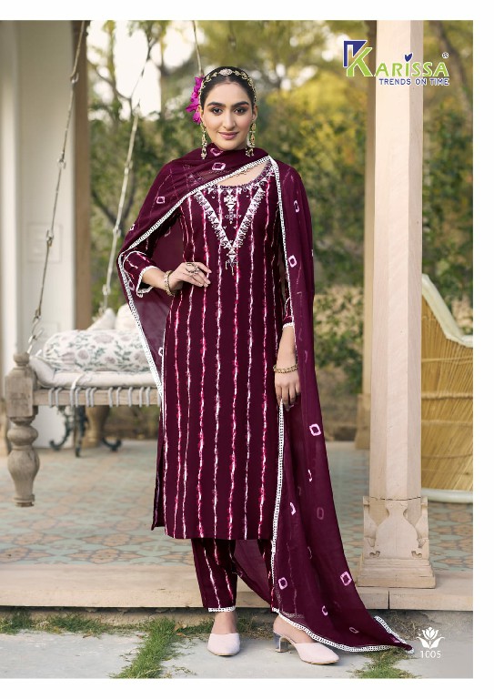Karissa Lizaa Wholesale Pure Reyon Kurti With Pant And Dupatta