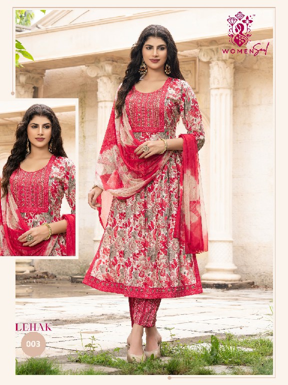 Women Soul Lehak Vol-1 Wholesale Flair Top With Pant And Dupatta