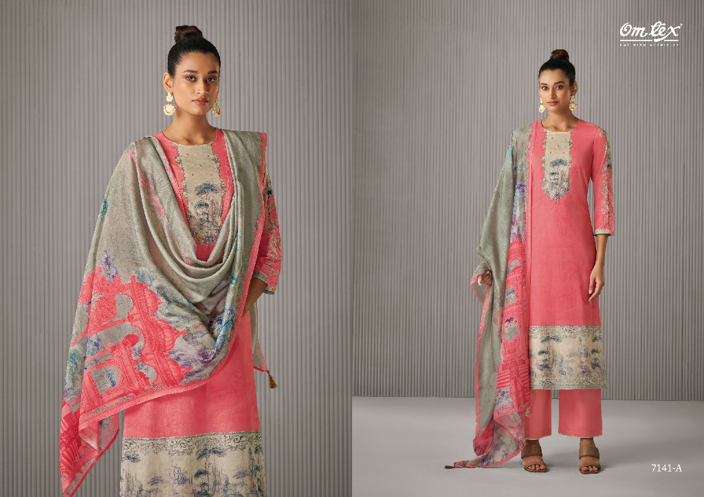 Omtex Rishima Wholesale Lawn Cotton With Embroidery Salwar Suits