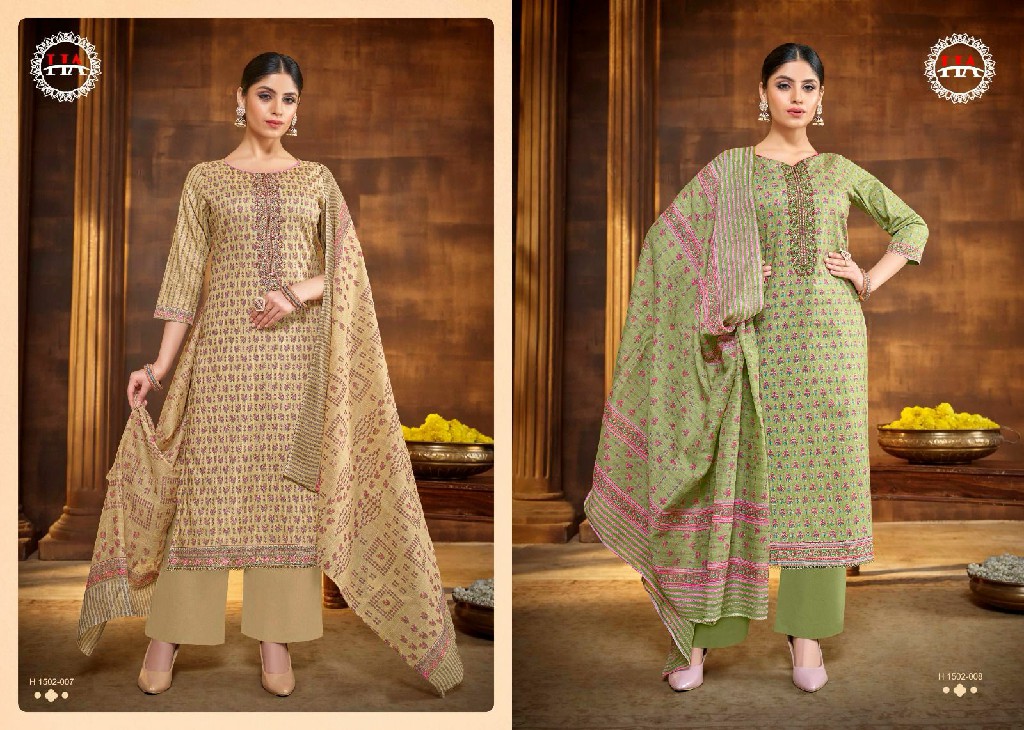 Harshit Lilly Wholesale Pure Cotton With Embroidery Work Dress Material