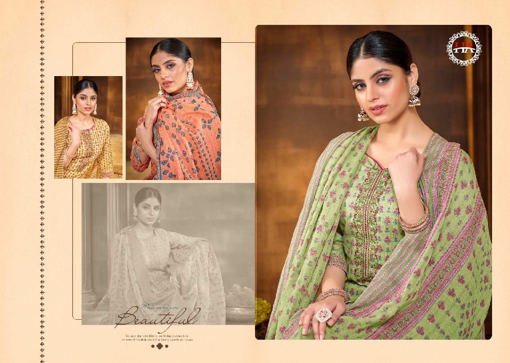 Harshit Lilly Wholesale Pure Cotton With Embroidery Work Dress Material
