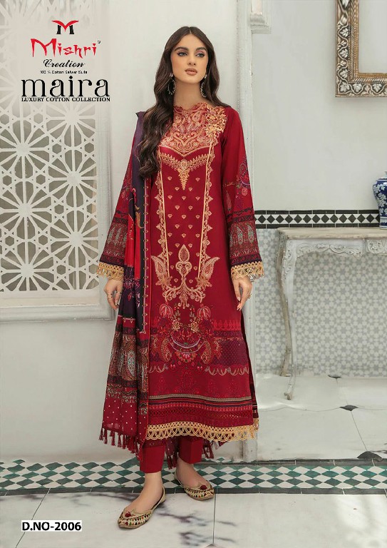 mishri creation maira vol 2 cotton modern pakistani dress material
