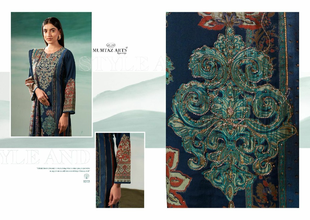 Mumtaz Arts Mizaaz Wholesale Pure Viscose Muslin With Work Dress Material