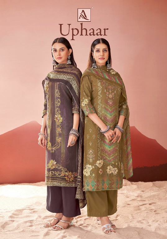 Alok Uphaar Wholesale Pure Viscose Muslin With Hand Work Dress Material