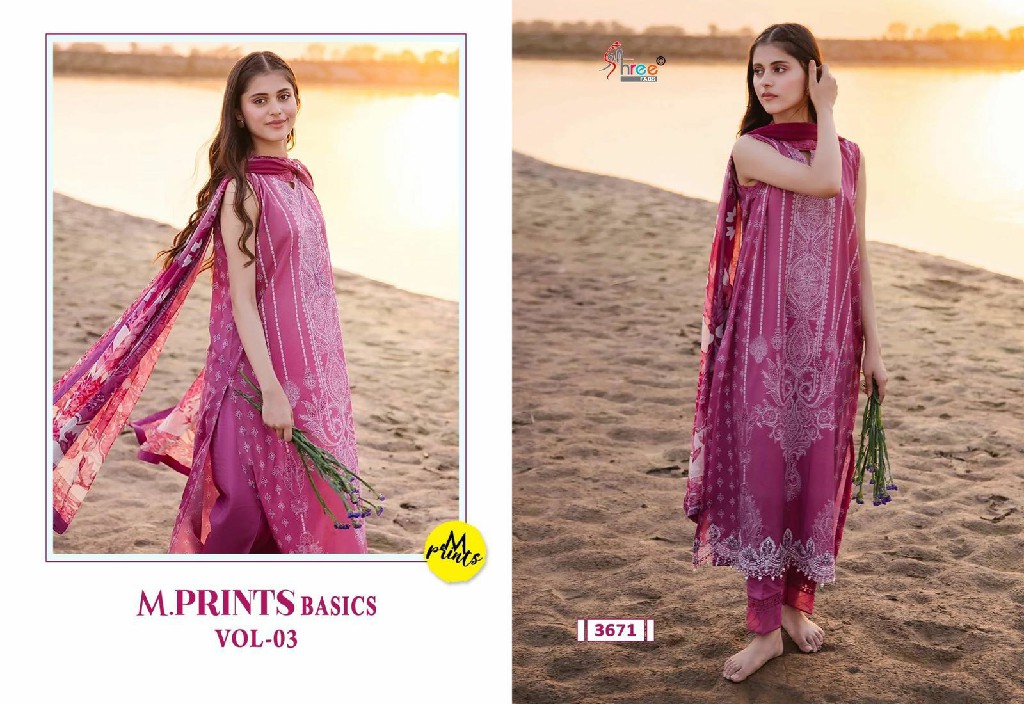 Shree Fabs M Prints Basics Vol-3 Wholesale Indian Pakistani Concept Suits